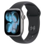 Apple Watch Series 11 GPS 42mm Space Grey Aluminium Case with Black Sport Band