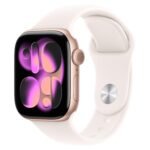 Apple Watch Series 11 GPS 46mm Rose Gold Aluminium Case with Light Blush Sport Band