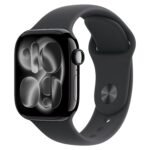 Apple Watch Series 11 GPS 42mm Jet Black Aluminium Case with Black Sport Band