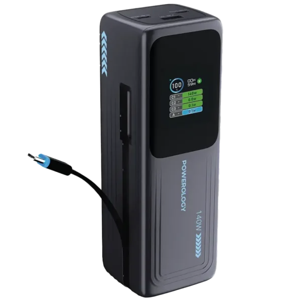 Powerology Thunderamp 30000mAh Power Bank - Gray