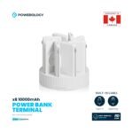 Powerology 8in1 Station 10000mAh PD 120W QC Wireless Power Bank - White - Image 2