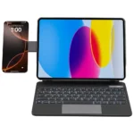 Powerology DynaBoard Wireless Keyboard Case With MagSafe Phone Holder for iPad 11(M4) - Black - Image 2