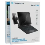 Powerology DynaBoard Wireless Keyboard Case With MagSafe Phone Holder for iPad 11(M4) - Black - Image 4