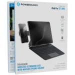 Powerology DynaBoard Wireless Keyboard Case With MagSafe Phone Holder for iPad 13 (M4) - Black - Image 4